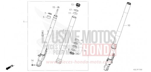 FOURCHETTE AVANT ADV350AT de 2026
